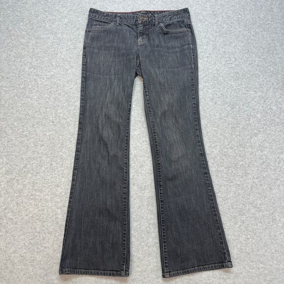 Tommy Hilfiger Freedom Boot Cut Jeans Womens 6R Black Slim Fit Low Rise Y2K Vibe - Picture 1 of 8